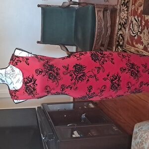 Olivia Matthews Red and Black Patterned Dress